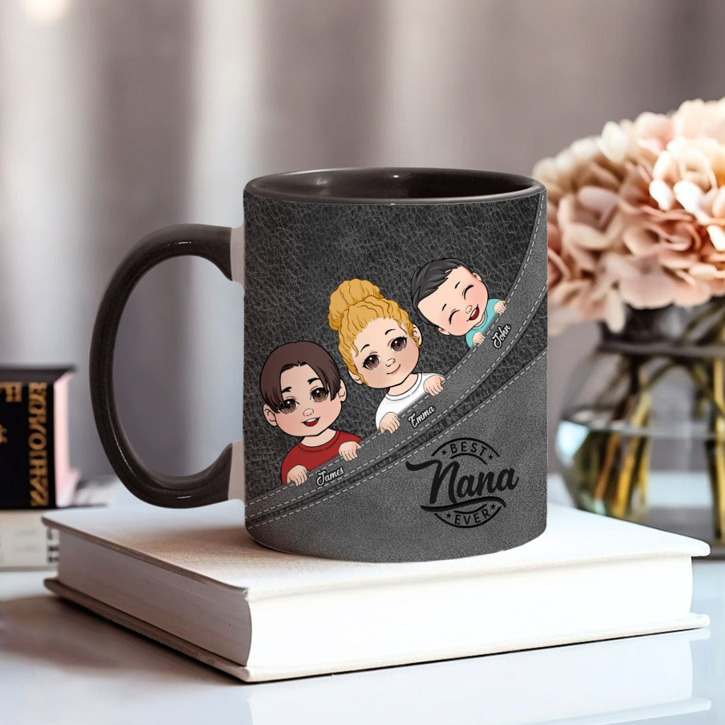 Discover Best Grandma / Grandpa / Dad / Mom Ever - Personalized Grandma Accent Mug