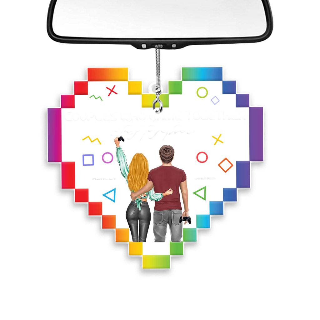 Couples Who Game Together Stay Together - Personalized Video Game Transparent Ornament