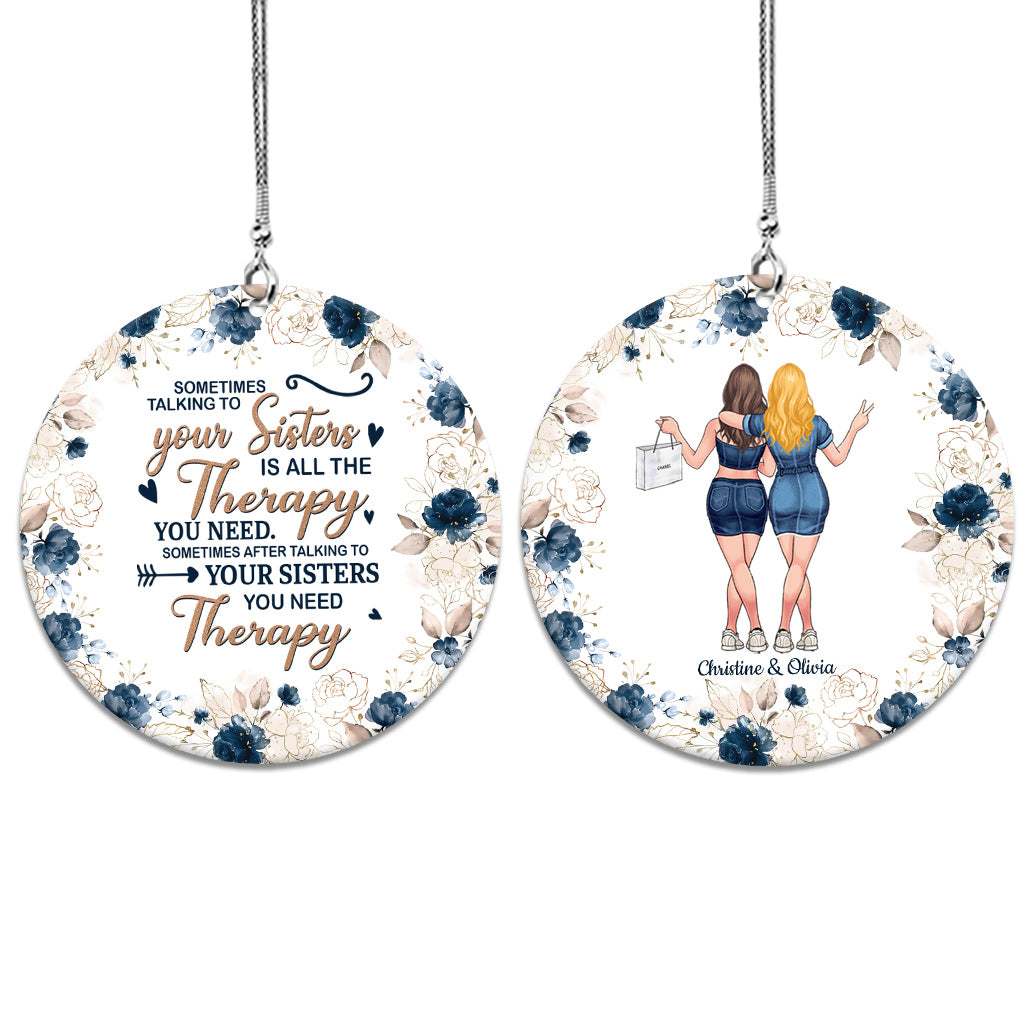 Talking To Your Sister - Personalized Bestie Car Ornament