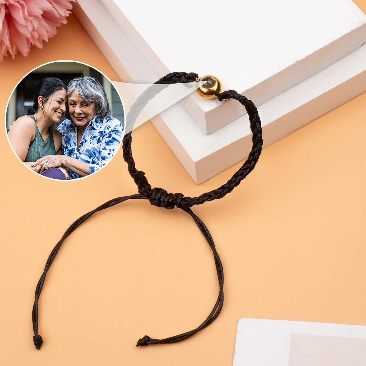 Capture Memories - Gift for Step Mom - Personalized Projection Bracelet