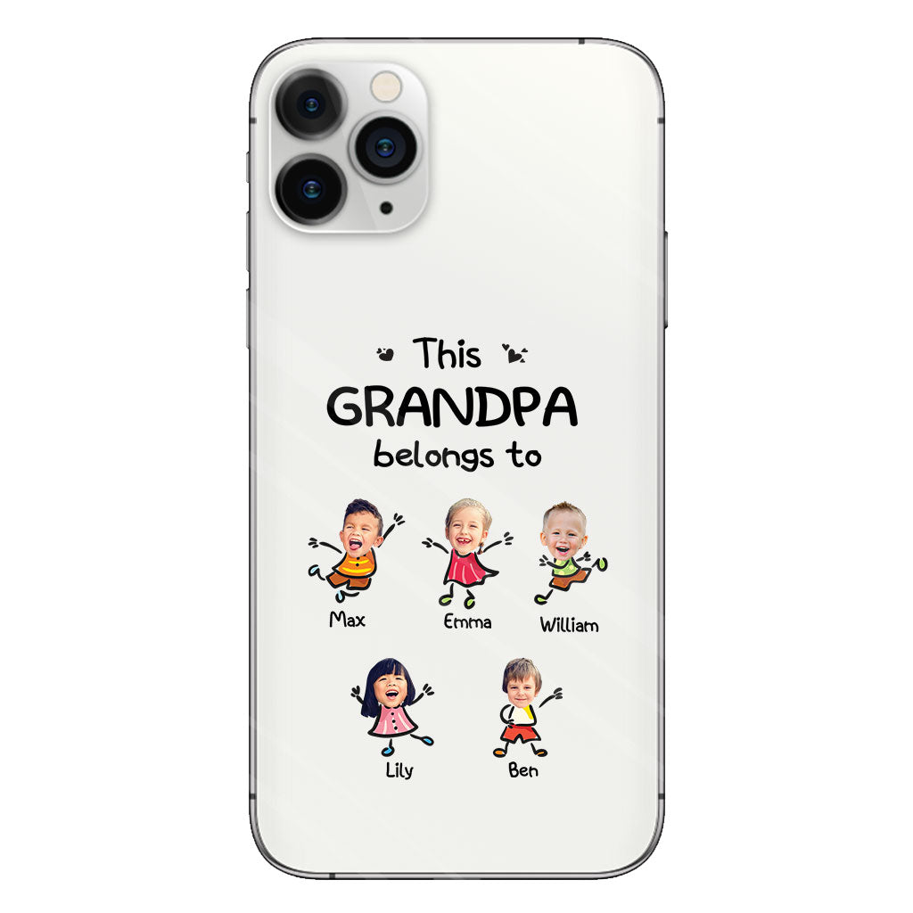 This Grandpa Belongs To - Personalized Grandpa Clear Phone Case