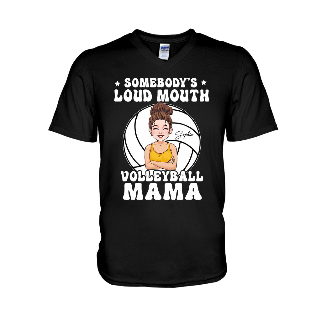 Loud Mouth Volleyball Mama - Personalized Volleyball T-shirt And Hoodie