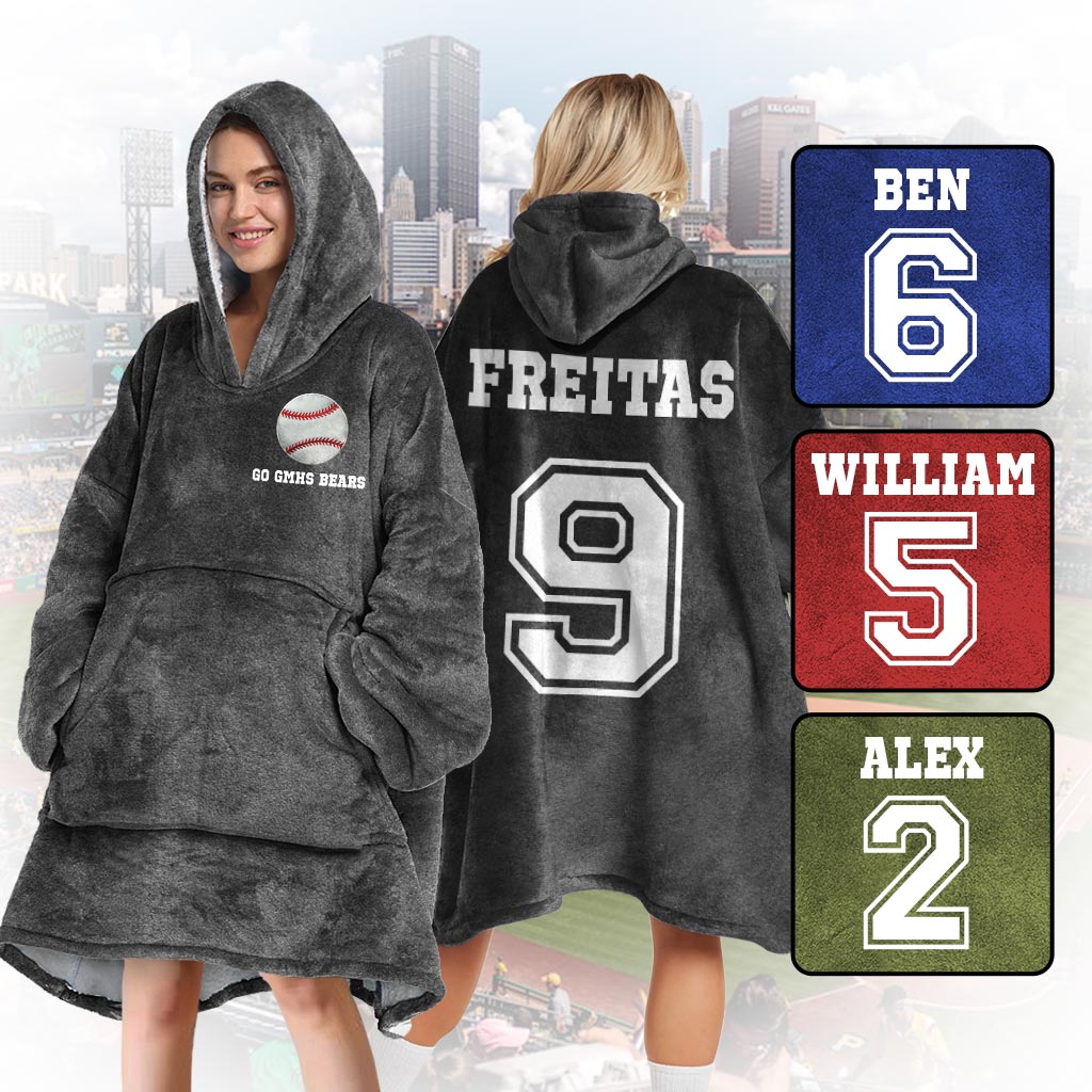 Discover Sport Lovers Go Team - Personalized Baseball Blanket Hoodie