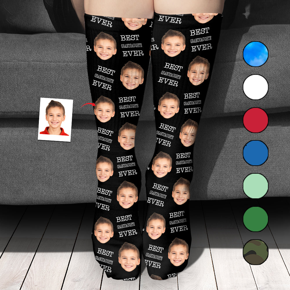 Custom Face - Personalized granddaughter Socks