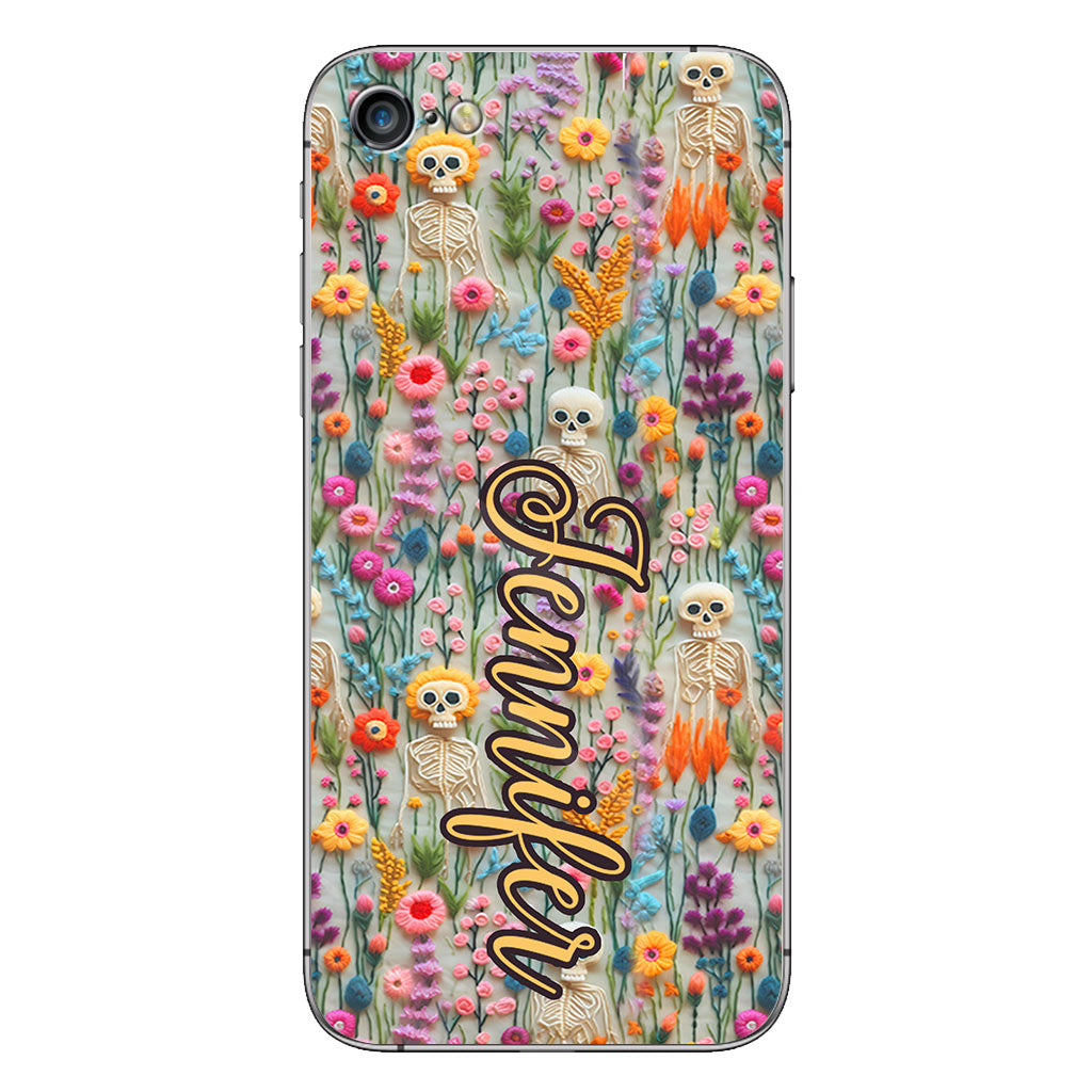 Floral Skeleton - Personalized Skull Phone Case