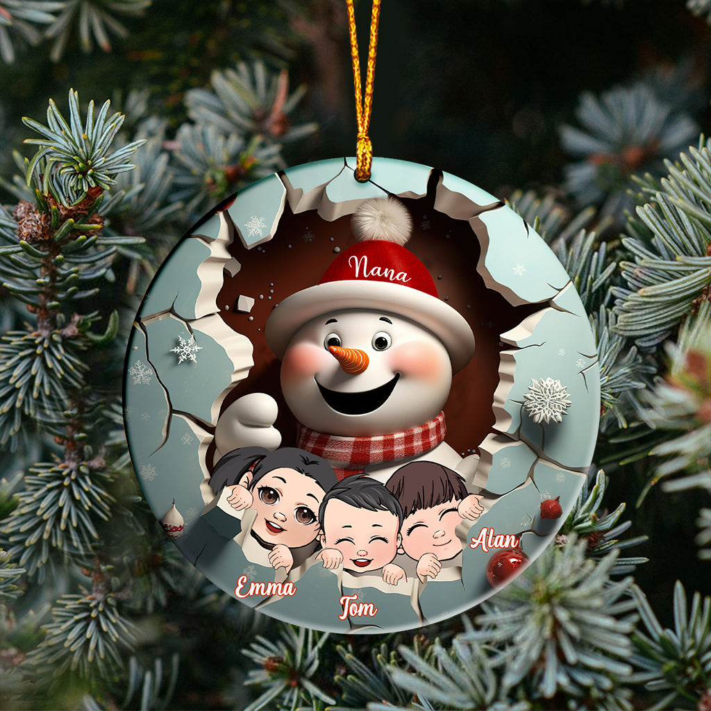 Snowman Grandma/ Nana/ Mimi/ Gigi... - Personalized Grandma Ornament