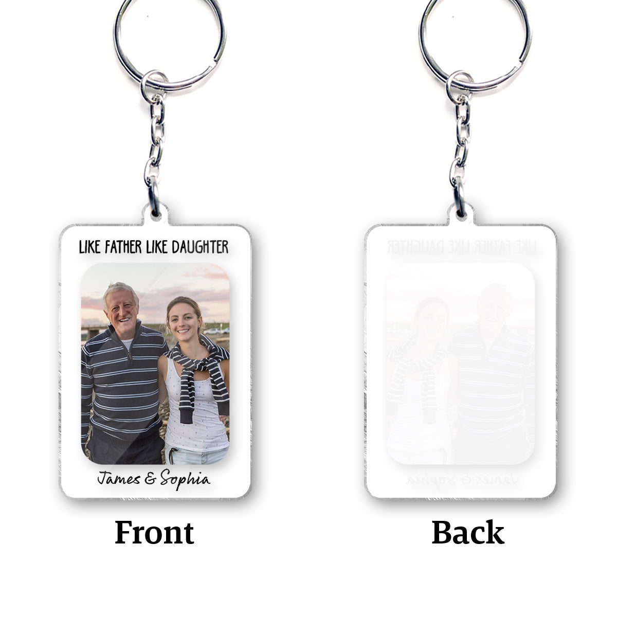 Father And Daughter - Personalized Daughter Keychain