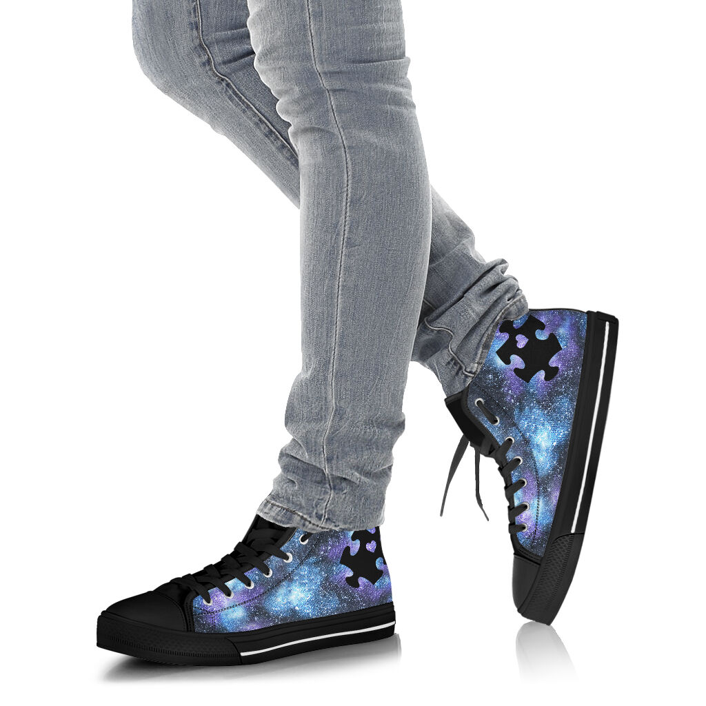 Autism Puzzle Galaxy High Top Shoes 0622