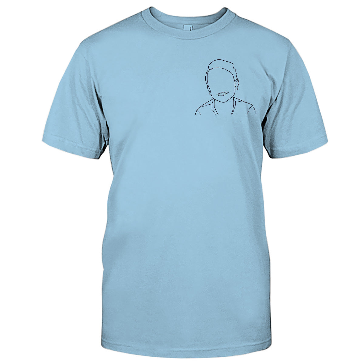 Custom Line Art - Personalized Kid Embroidered T-shirt