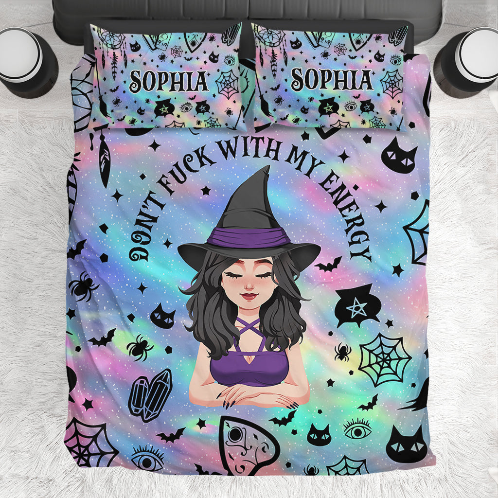 Don't F With My Energy - Personalized Witch Bedding Set