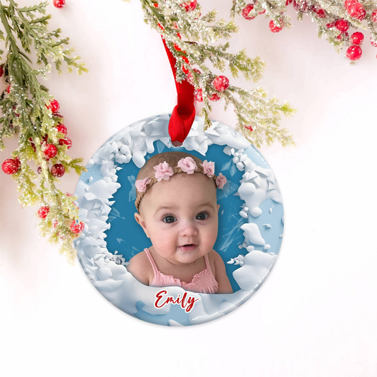 My Kids - Personalized Kid Ceramic Circle Ornament