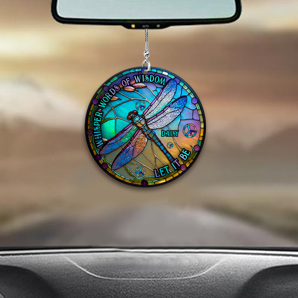 Whisper Words Of Wisdom Let It Be - Personalized Hippie Car Ornament