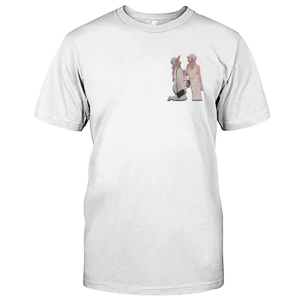 Custom 2D Photo - Personalized Bestie Embroidered T-shirt