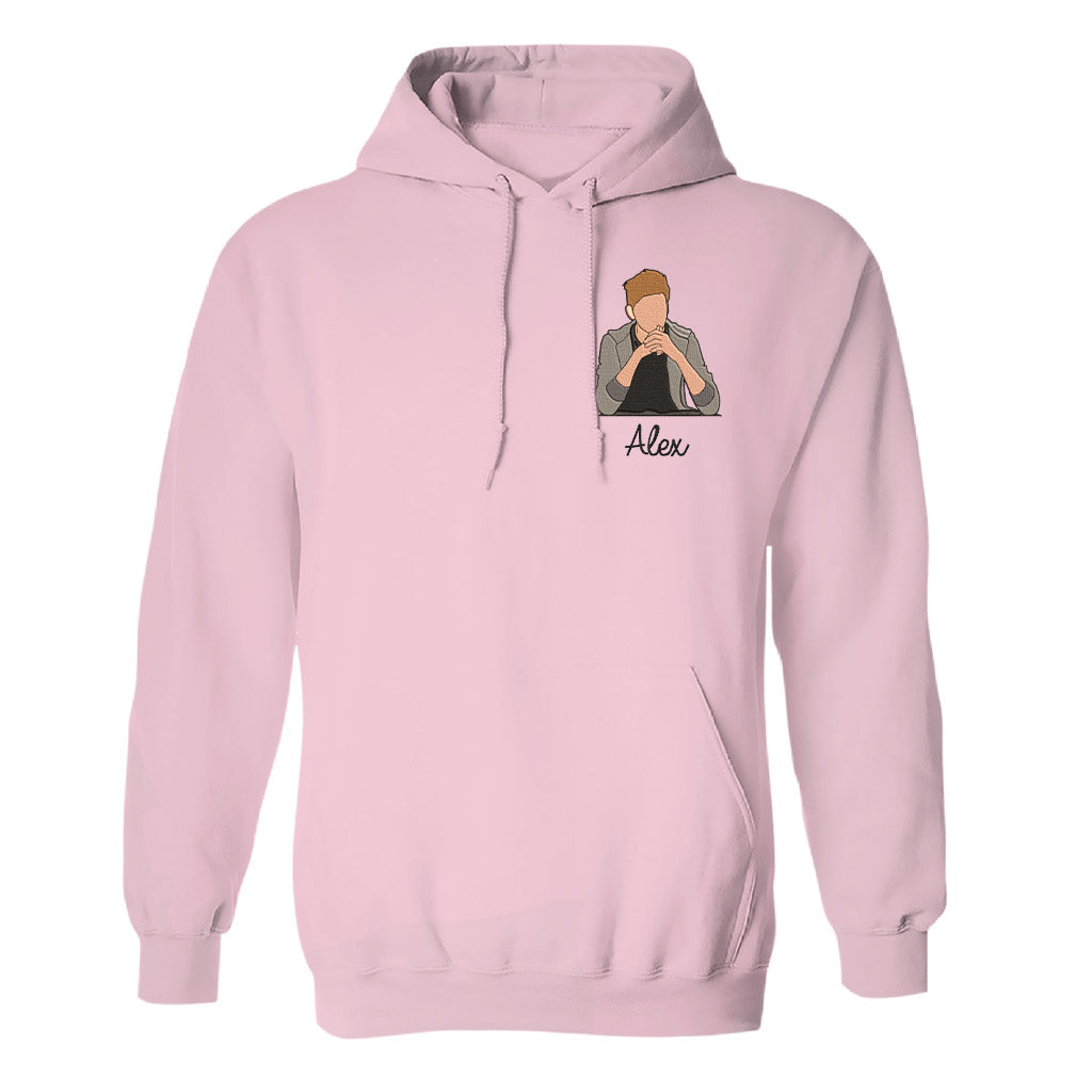 Custom 2D Photo - Personalized grandson Embroidered Hoodie