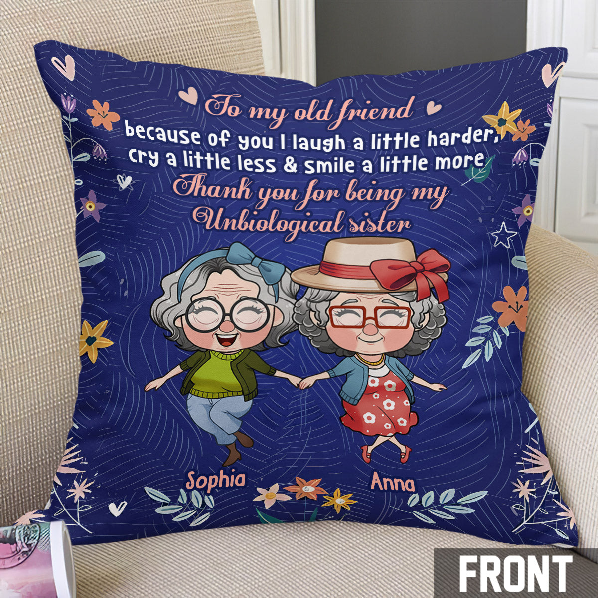 Thank You For The Laughter Friendship - Personalized Pillow (Insert In –  Macorner