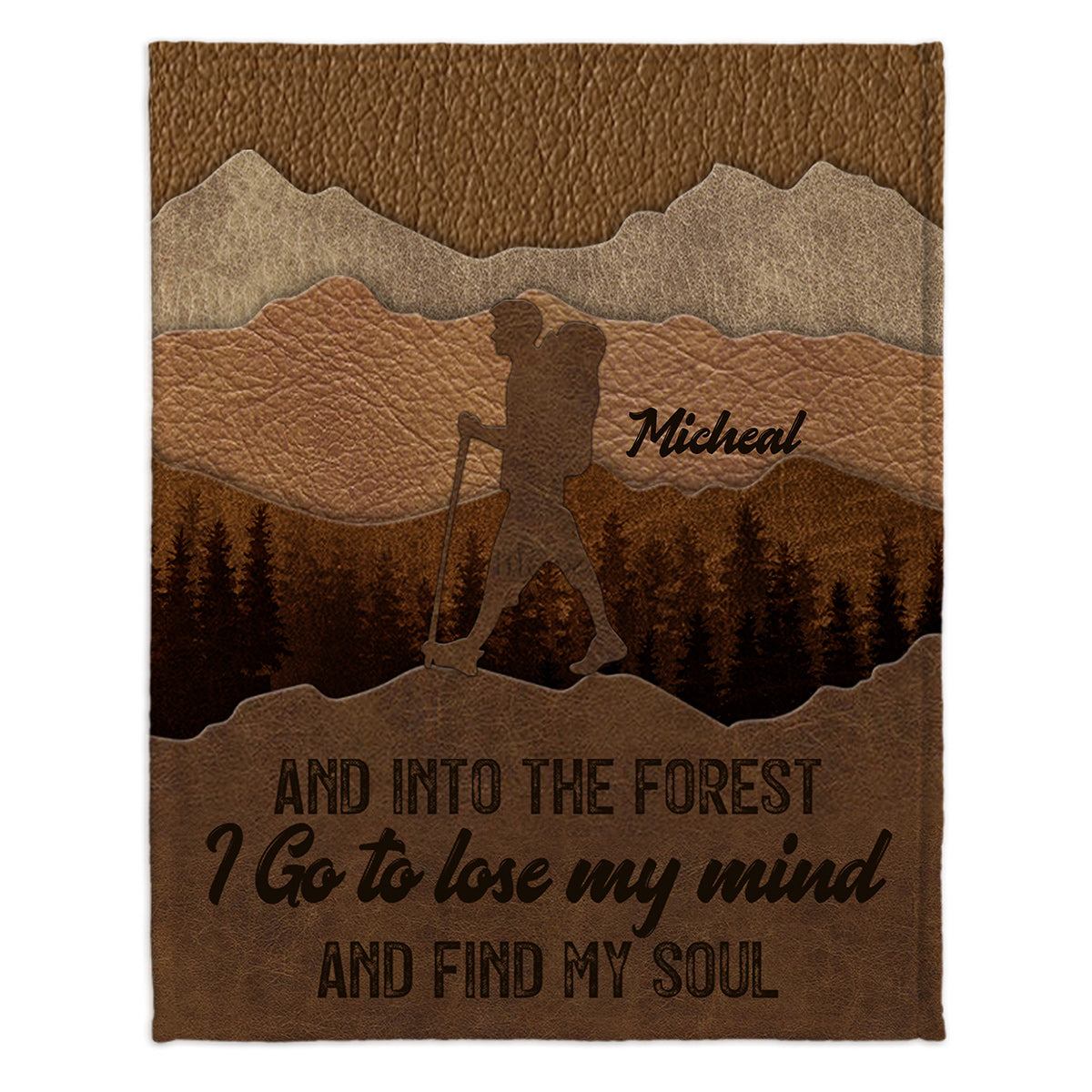 And Into The Forest I Go - Personalized Hiking Blanket