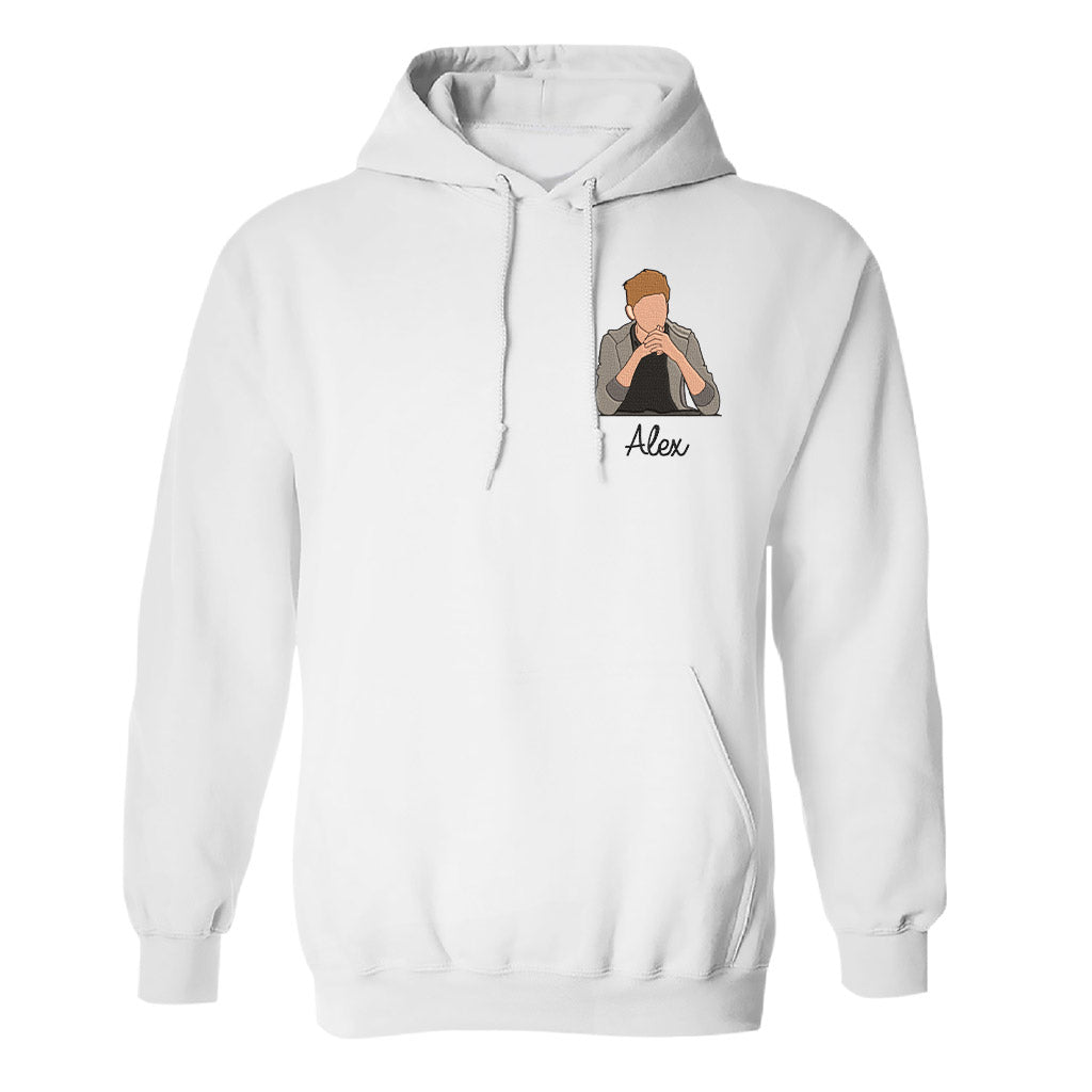 Custom 2D Photo - Personalized grandson Embroidered Hoodie