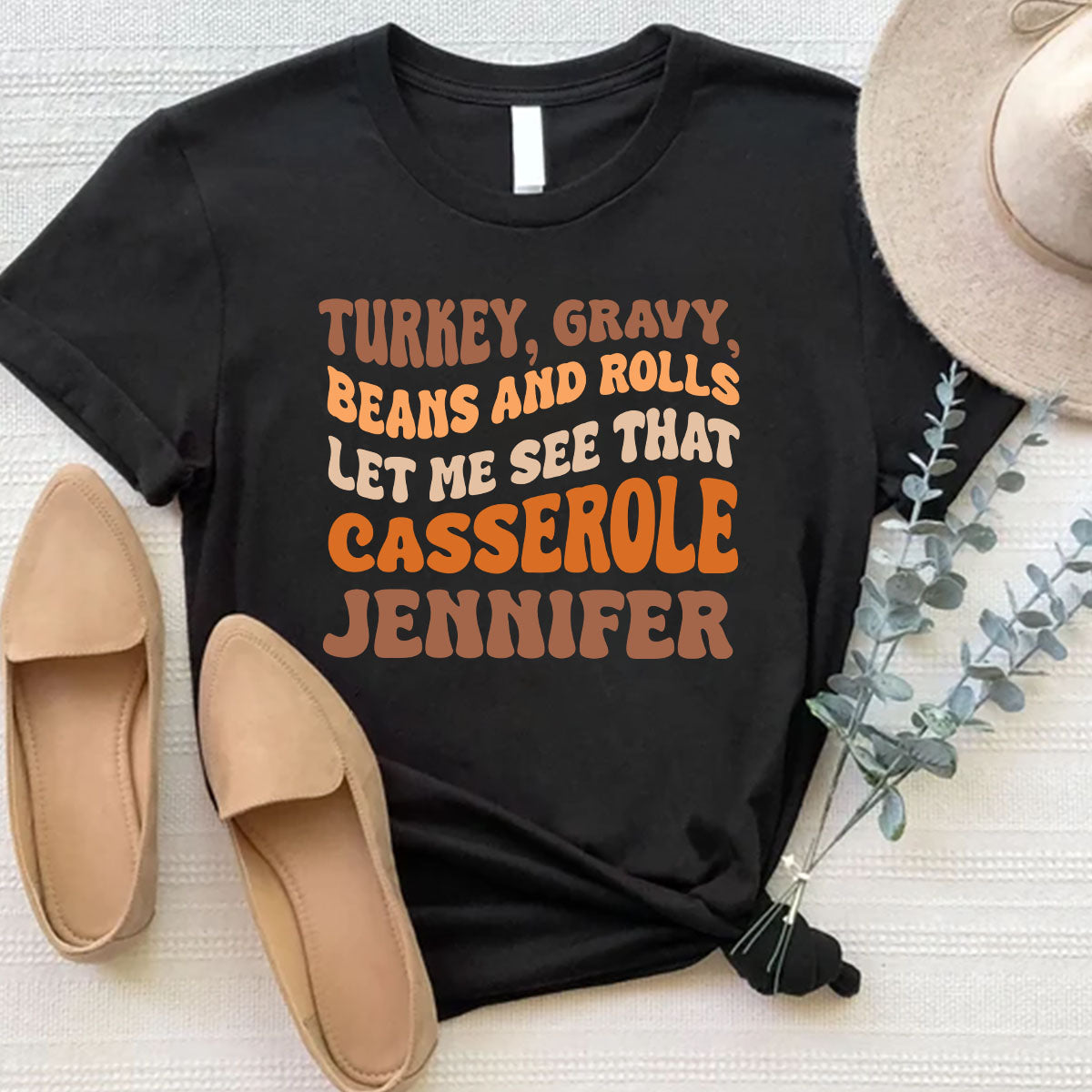 Let Me See That Casserole - Personalized Thanksgiving T-shirt And Hoodie