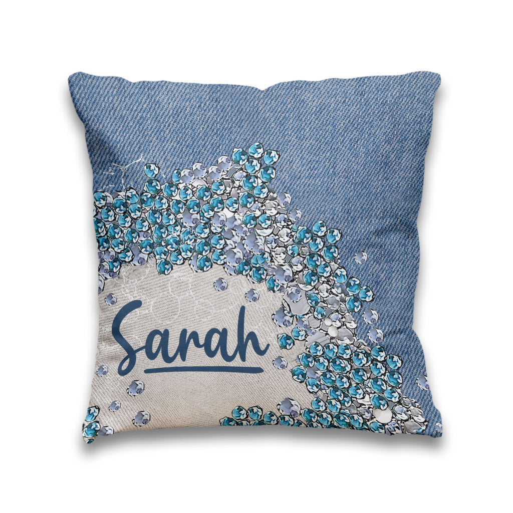 Turtle Bling - Personalized Turtle Throw Pillow