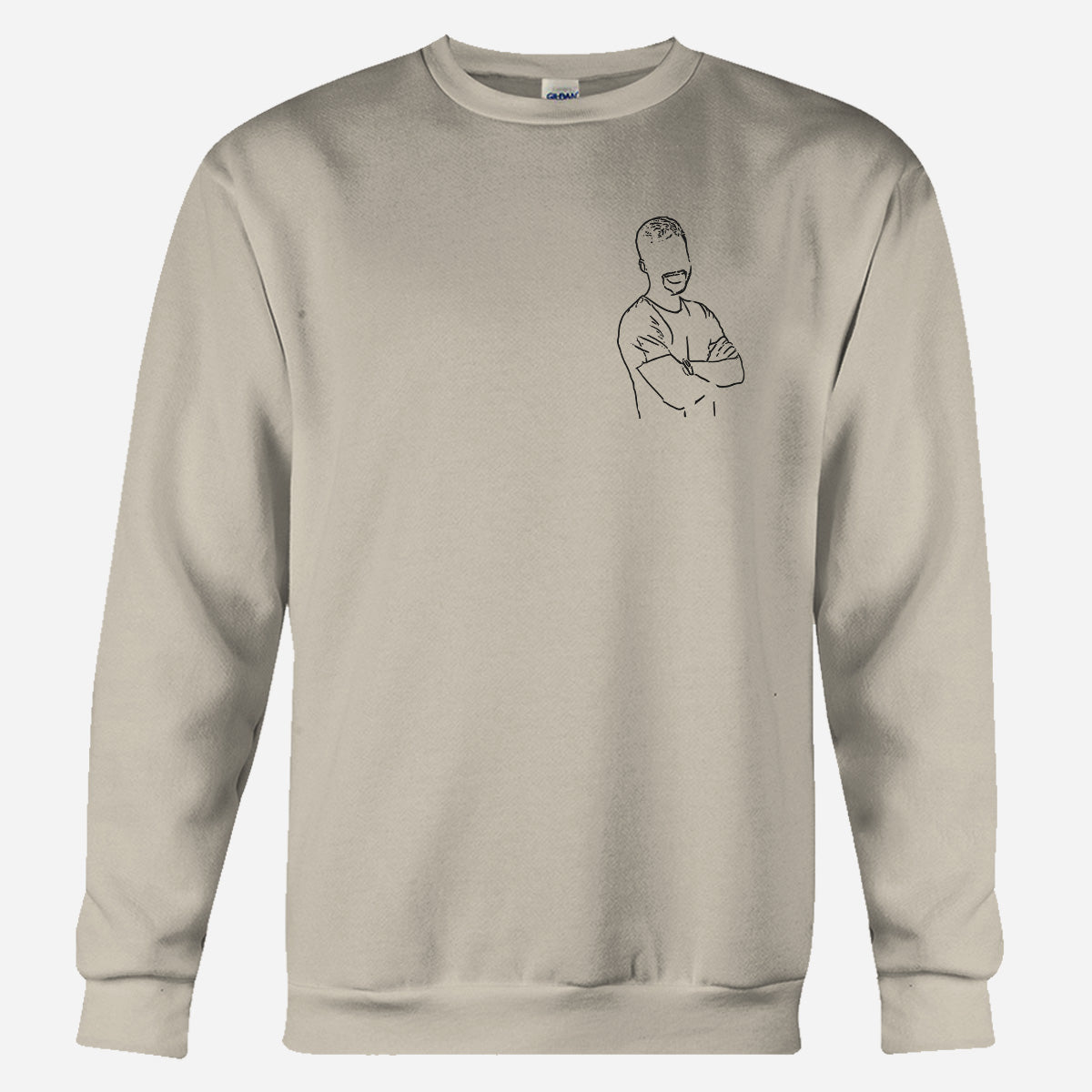 Custom Line Art - Personalized Son Embroidered Sweater