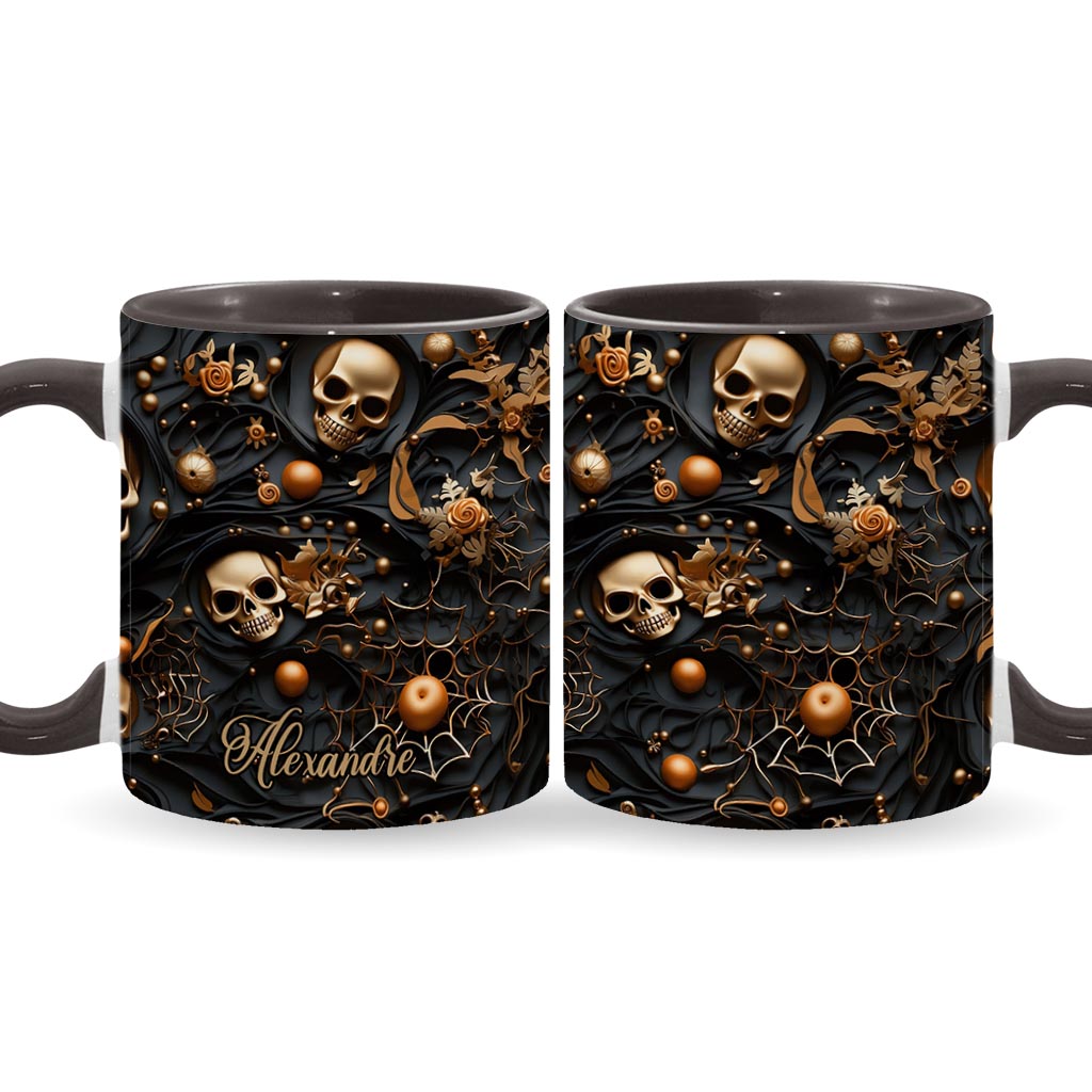 Gold Skull - Personalized Skull Accent Mug