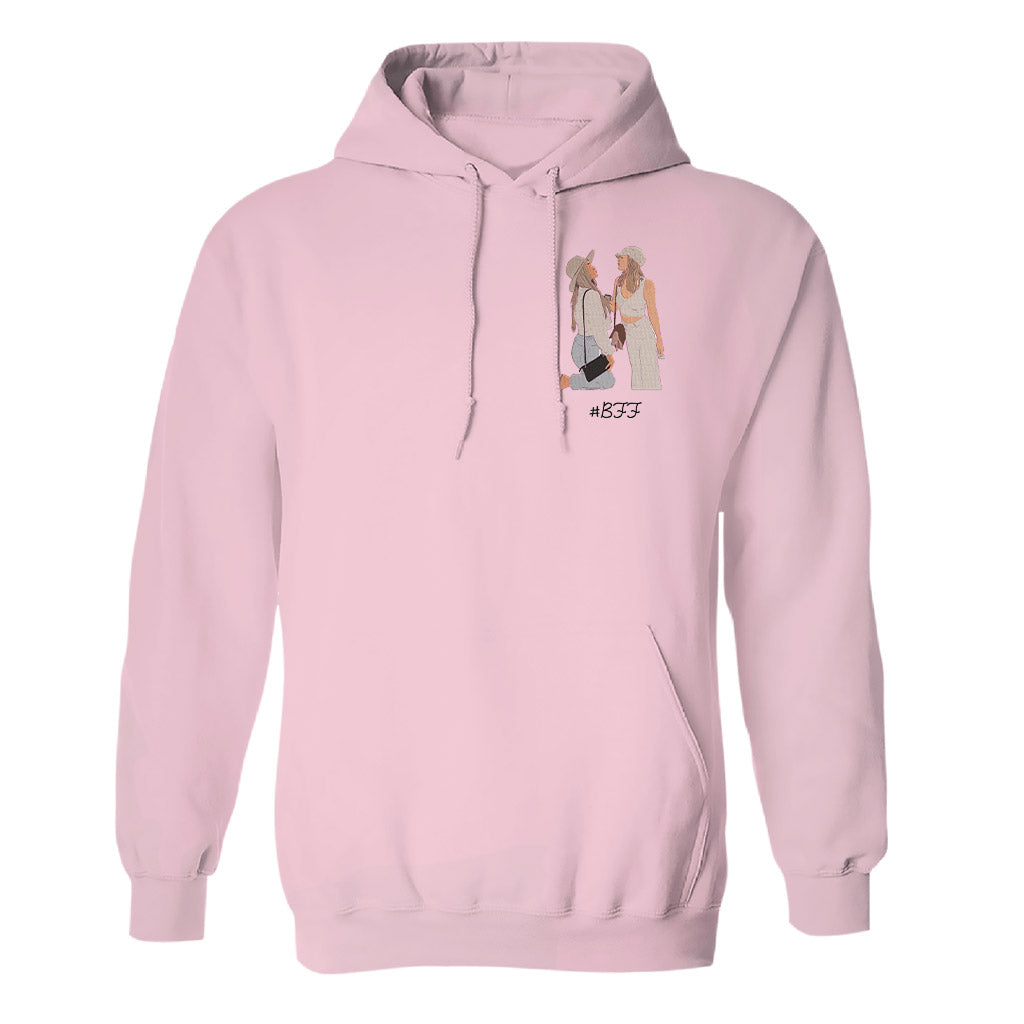 Custom 2D Photo - Personalized Bestie Embroidered Hoodie