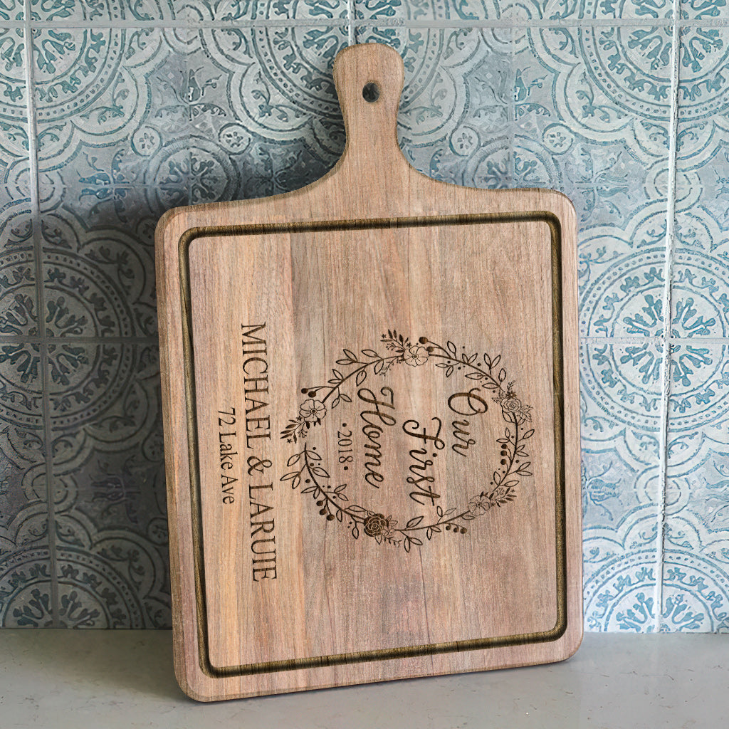 Our Frist Home - Personalized Housewarming Cutting Board