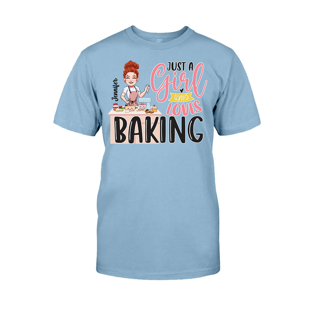 Just A Girl Who Loves Baking - Personalized Baking T-shirt and Hoodie