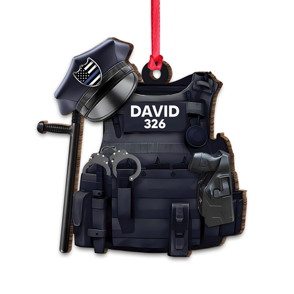 Police Vest - Personalized Police Officer Ornament