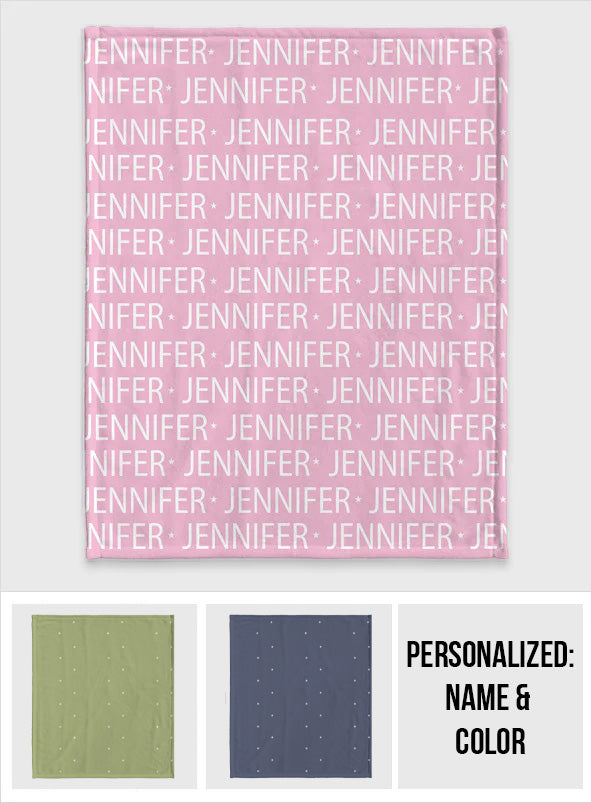 Custom Name Pattern - Personalized Kid Blanket