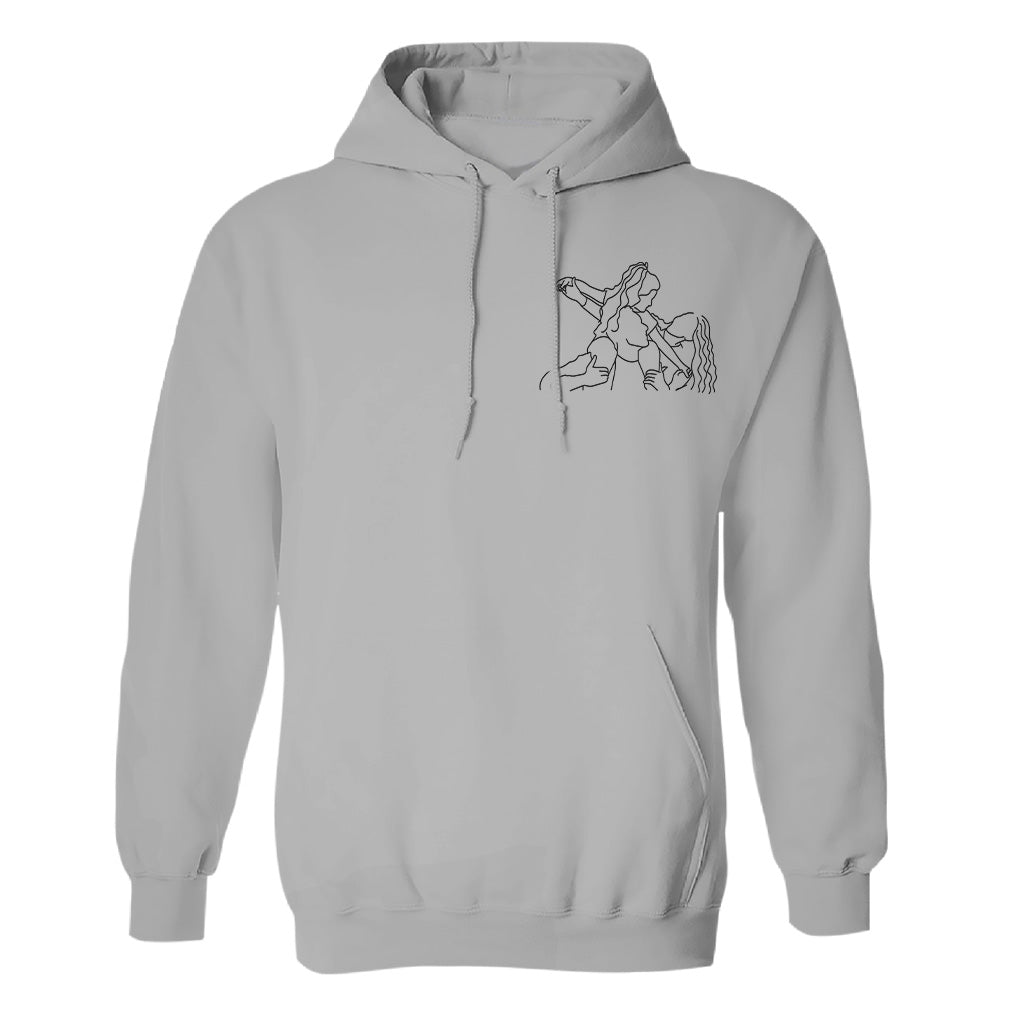 Custom Line Art - Personalized Family Embroidered Hoodie