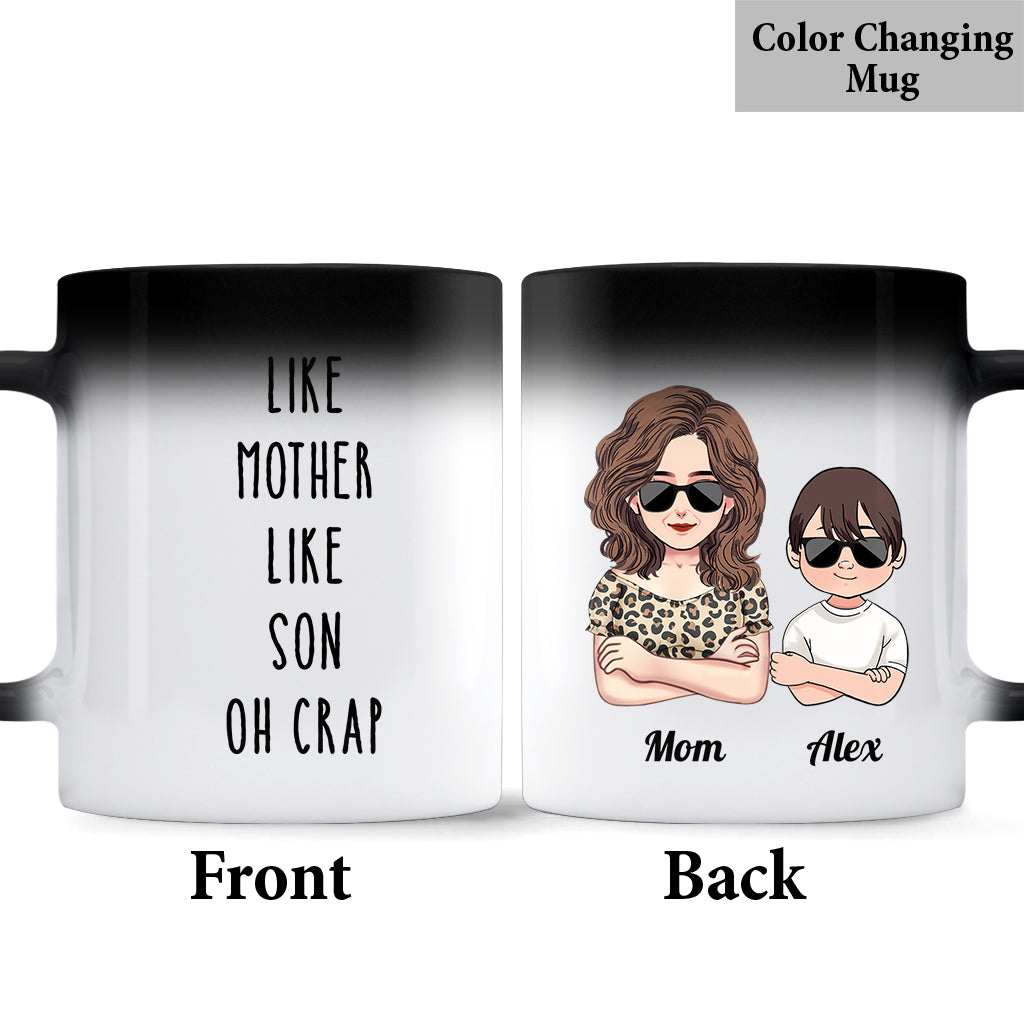 Like Mother Like Daughter Oh Crap - Family gift for aunt, mom, grandma - Personalized Mug