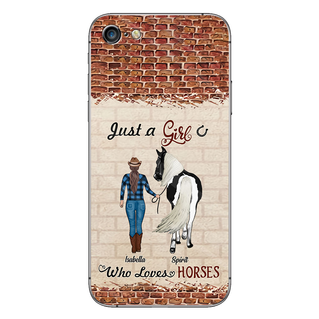 Just A Girl Who Loves Horses - Personalized Horse Phone Case