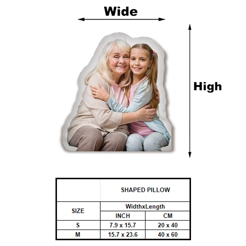 Custom Photo Humanoid - Personalized Grandma Shaped Pillow