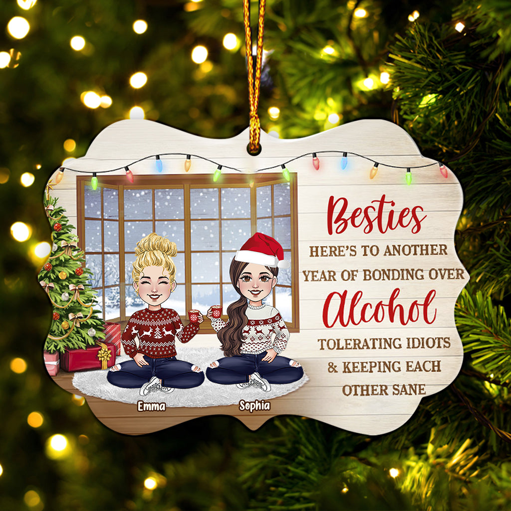 Best Friends Keeping Each Other Sane - Personalized Bestie Ornament