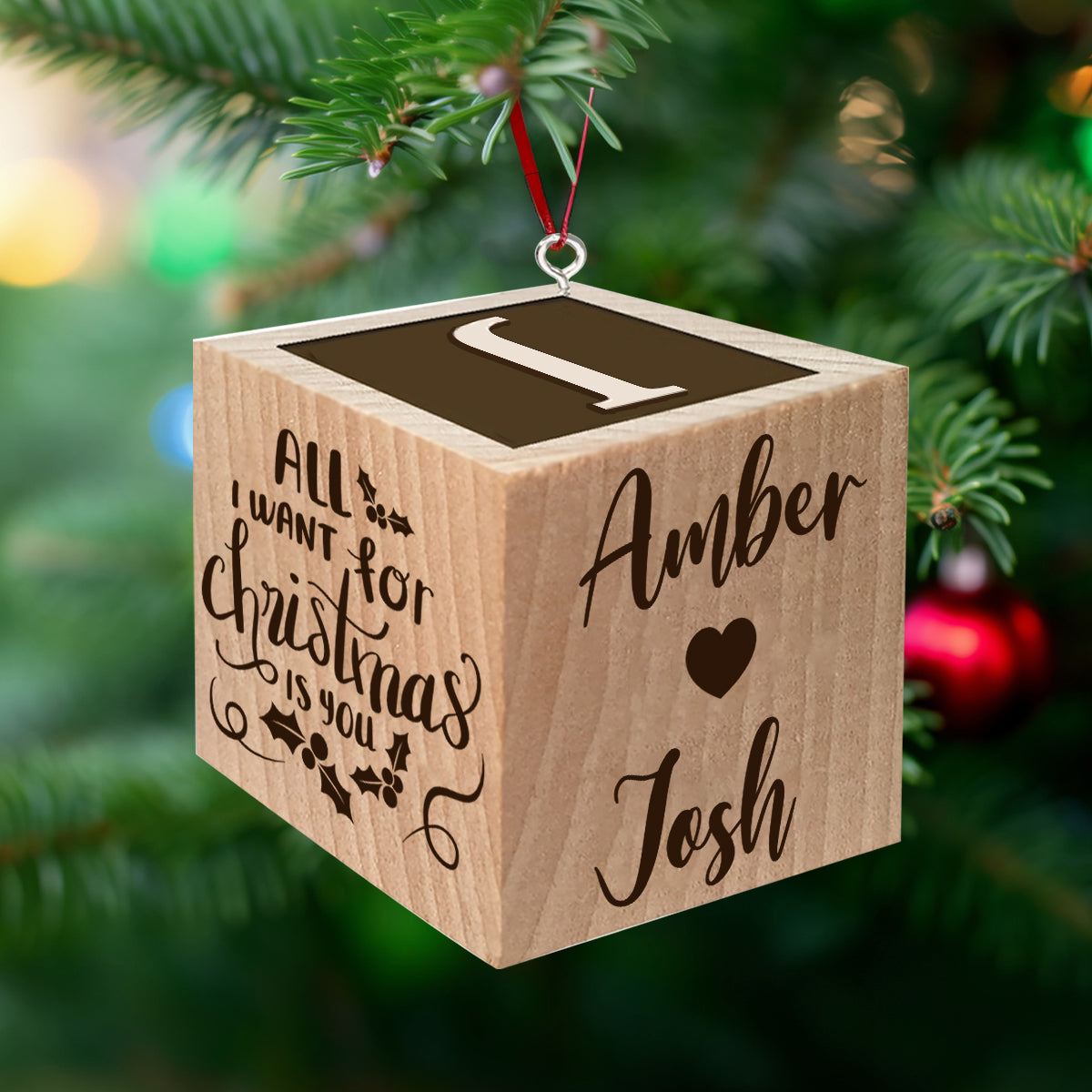 Personalized baby discount block ornament