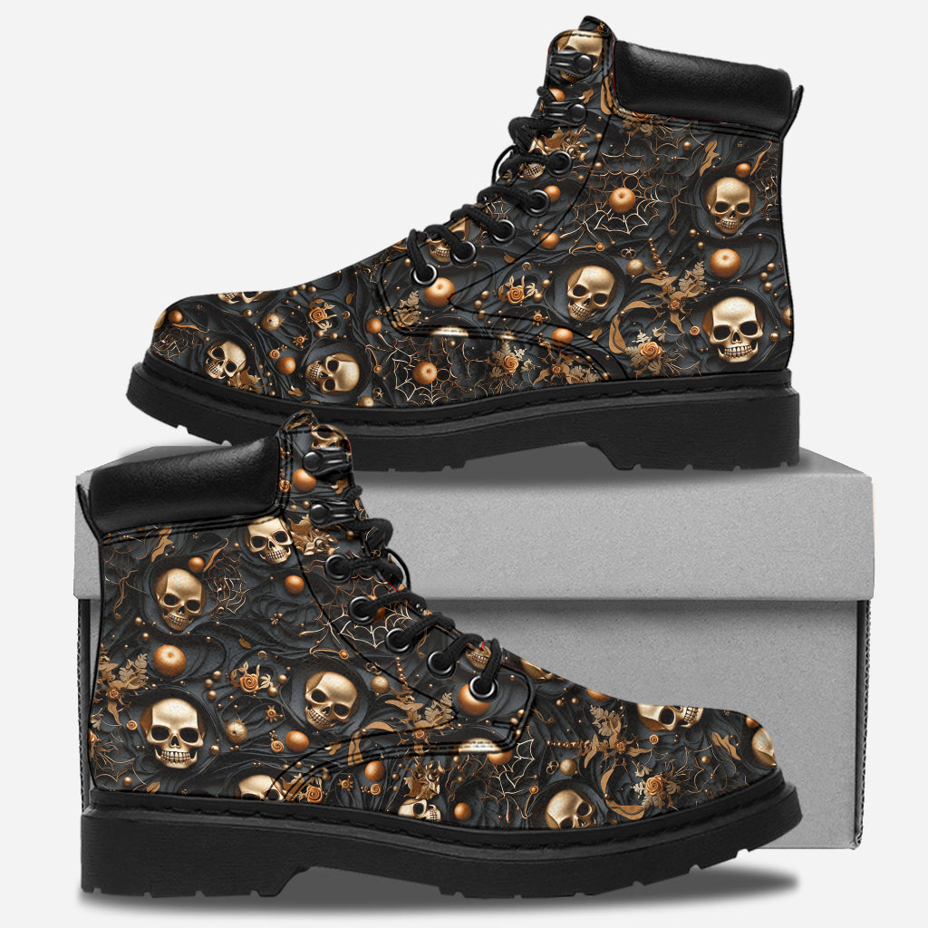 Gold Skull - Personalized Skull All Season Boots