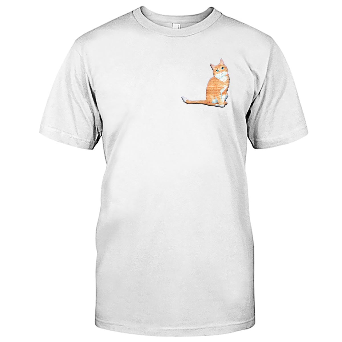 Custom 2D Photo - Personalized Cat Embroidered T-shirt