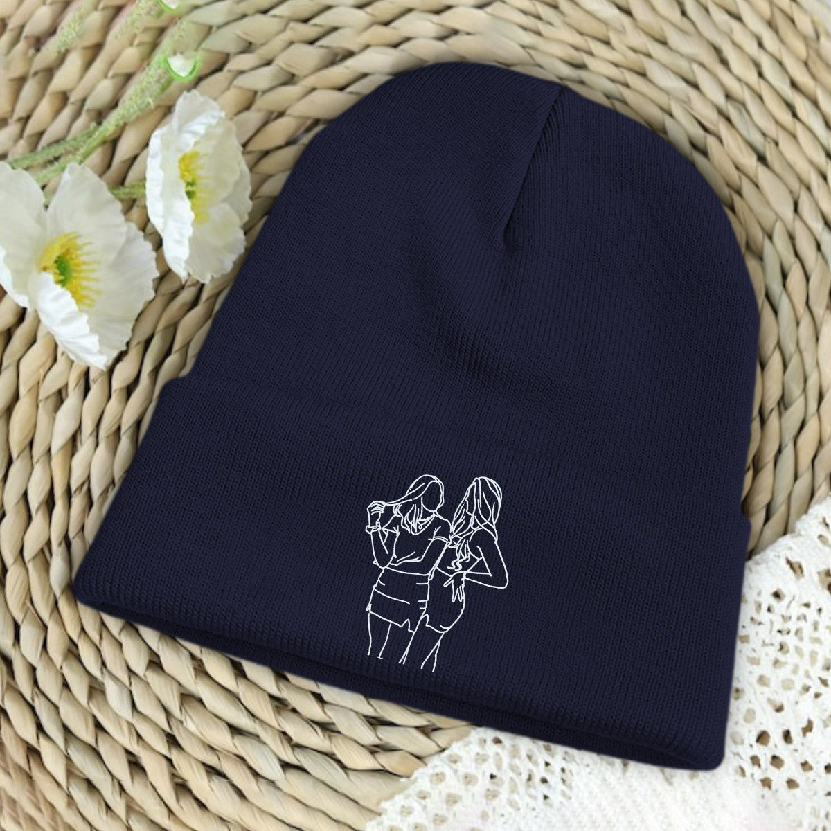 Custom Photo - Personalized granddaughter Embroidered Beanie