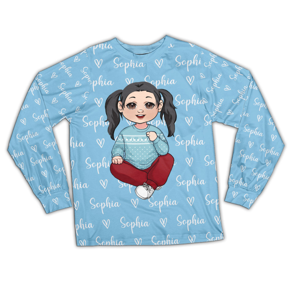 Merry Christmas Kids - Personalized Kid Pajamas Set