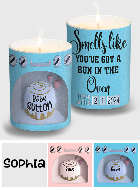 Bun In The Oven Expecting Mom Gift Pregnancy Gift For New Mom Vanilla Soy  Candle 