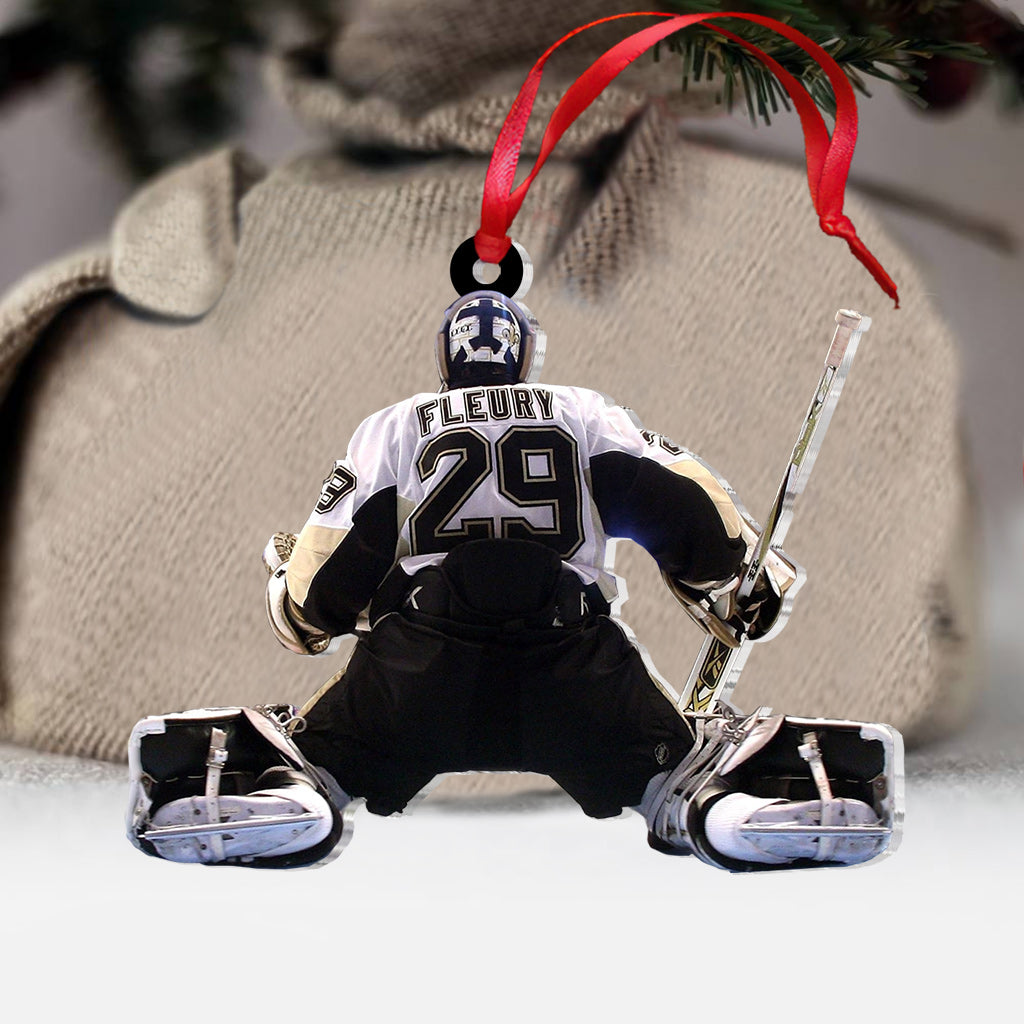 Photo Ornament - Hockey gift for son - Personalized Ornament