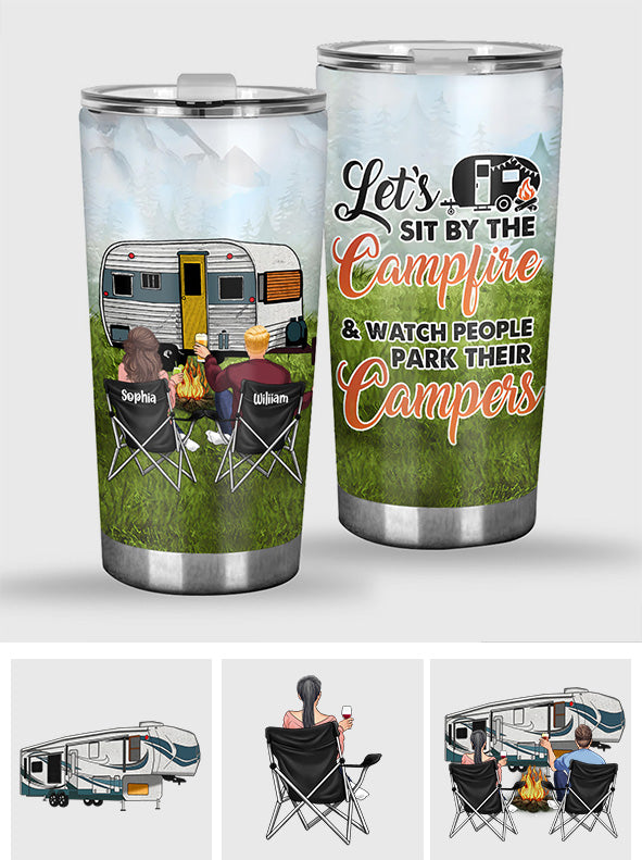 Let's Sit By The Campfire - Personalized Camping Tumbler