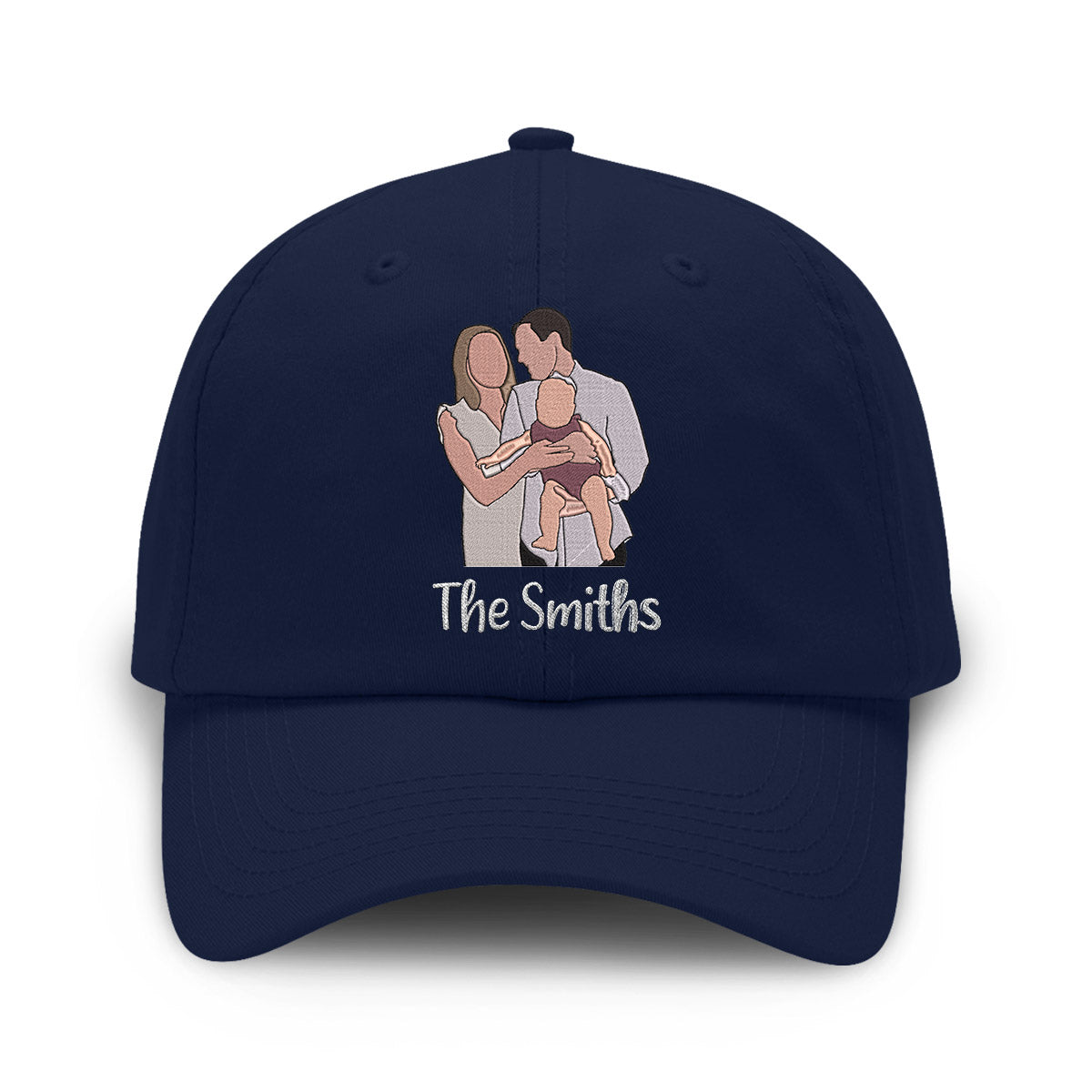 Custom 2D Photo - Personalized Family Embroidered Classic Cap