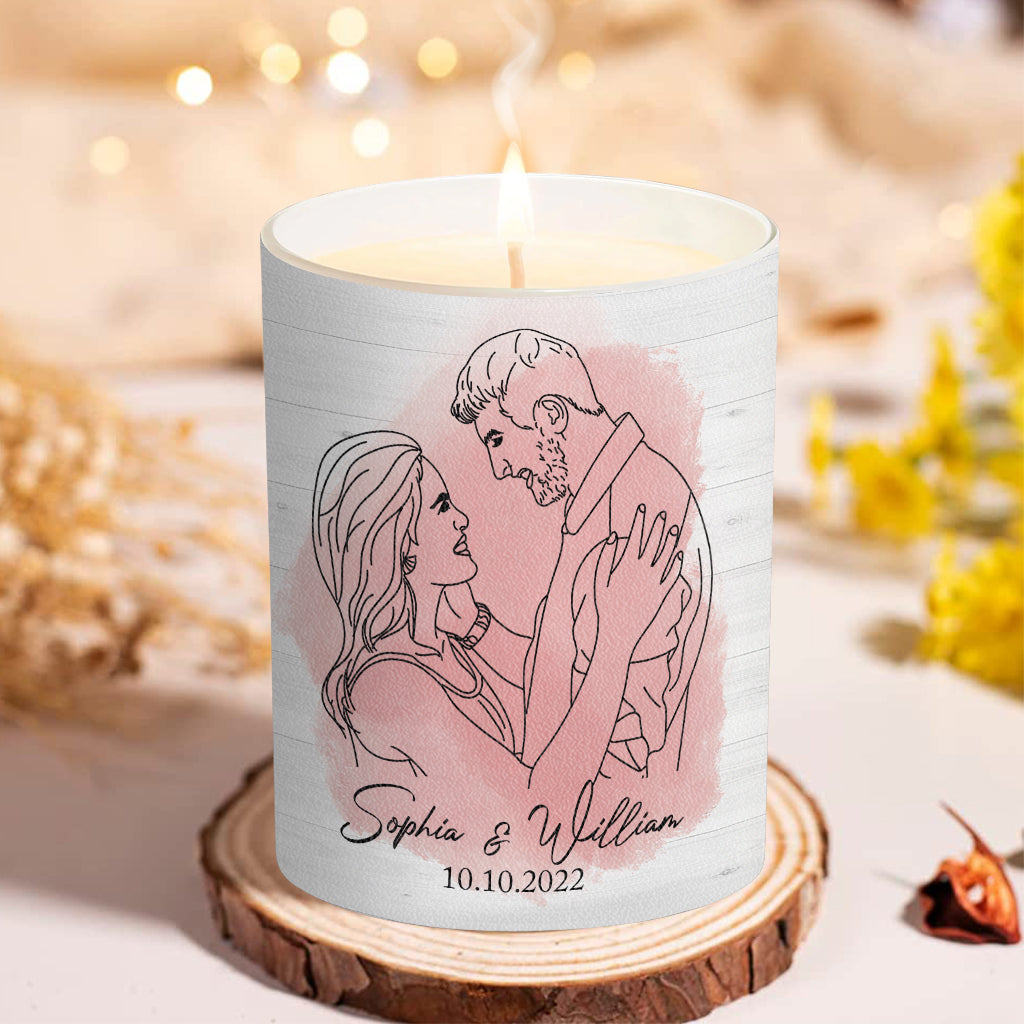 Best Thing On the Internet - Personalized Husband And Wife Candle With Wooden Lid