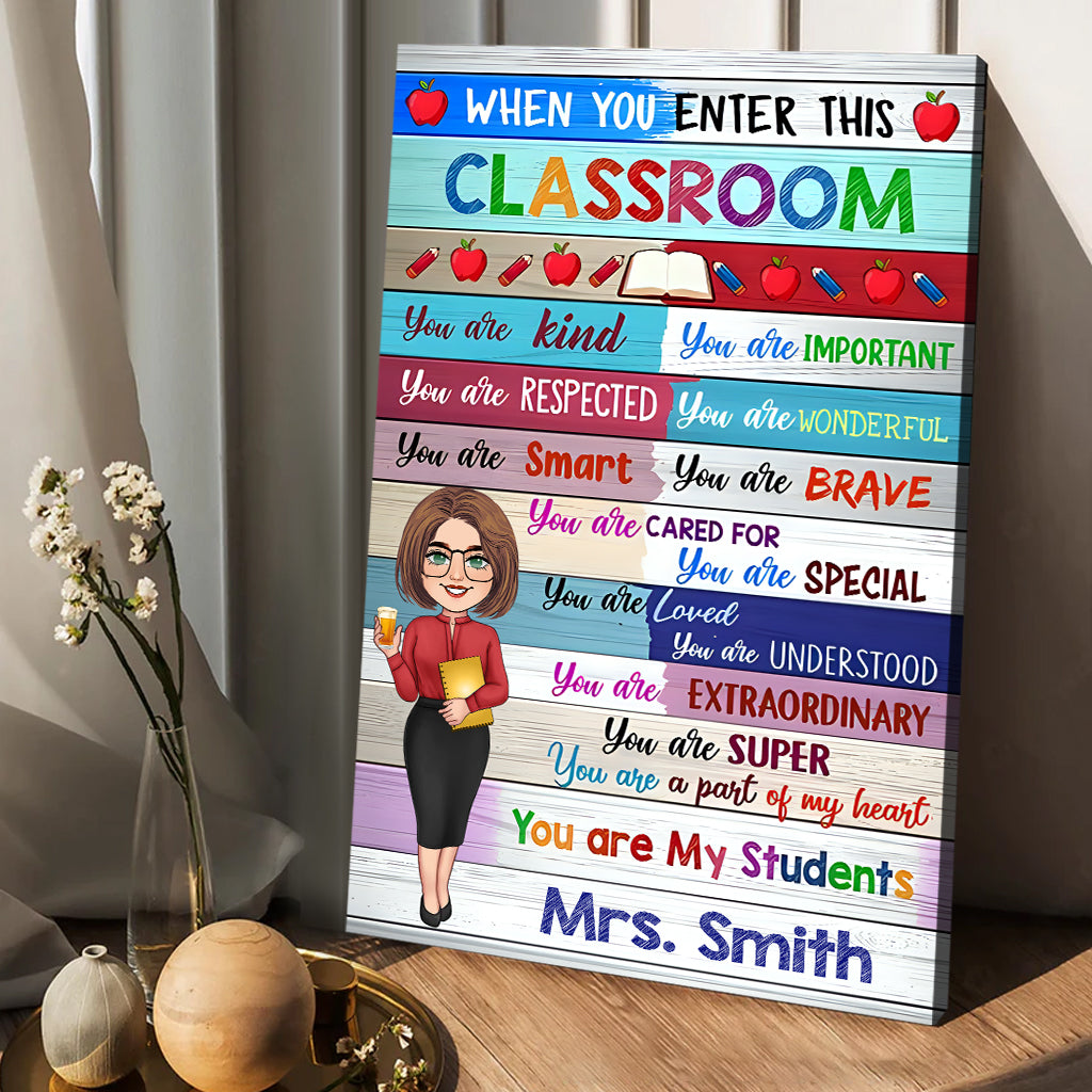 Colorful Classroom - Personalized Teacher Canvas And Poster