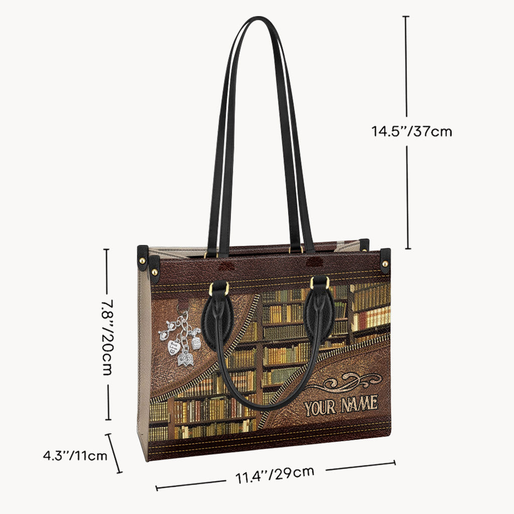 Library - Personalized Librarian Leather Handbag