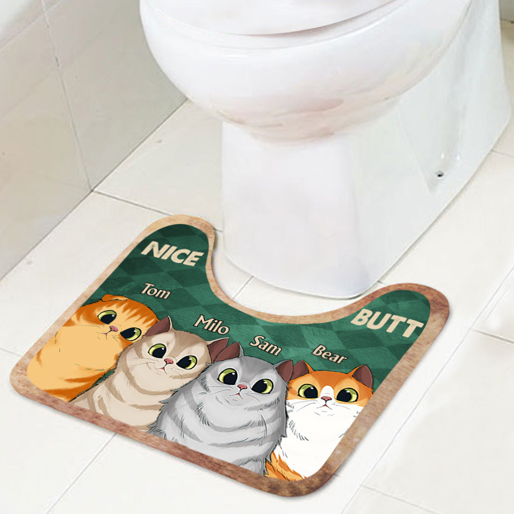 Nice butt Shower - Dog gift for dog lover, cat lover - Personalized Bathroom Mats Set