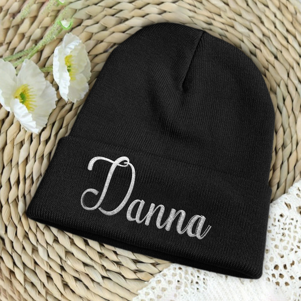 Custom Name - Personalized Sibling Embroidered Beanie