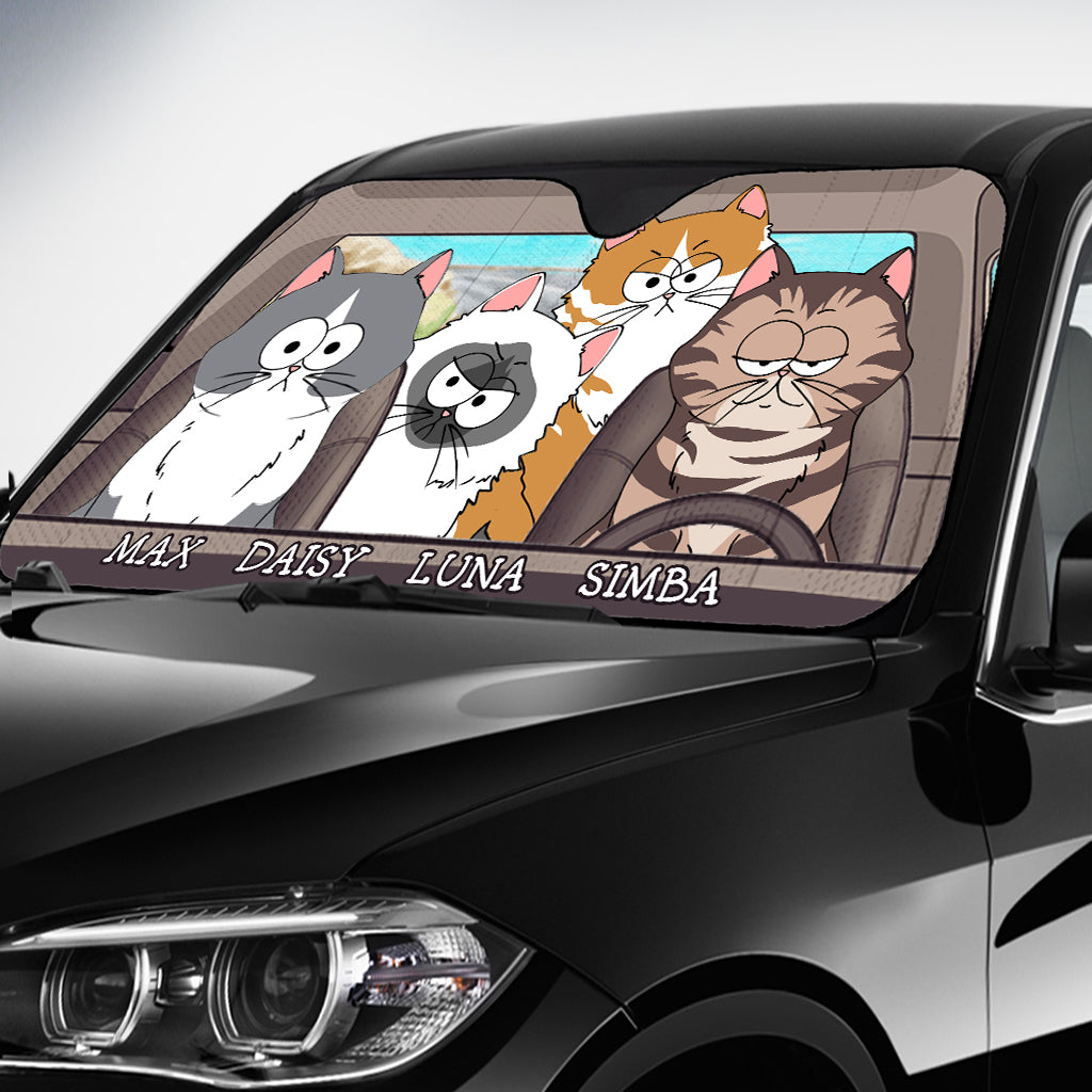 Cat's Trip - Personalized Cat Car Sunshade